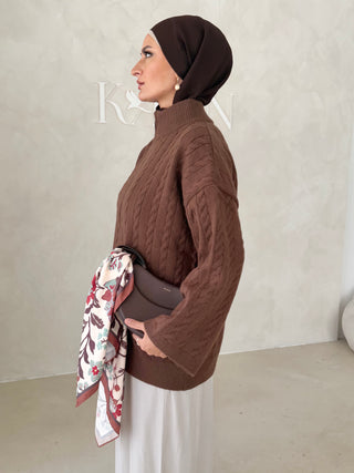 Midi Strickjacke mit Reißverschluss