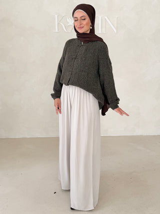 Japandi Midi Strickjacke