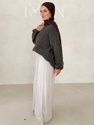 Japandi Midi Strickjacke