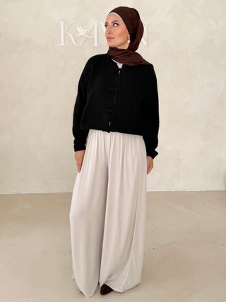 Japandi Midi Strickjacke