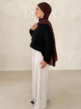 Japandi Midi Strickjacke