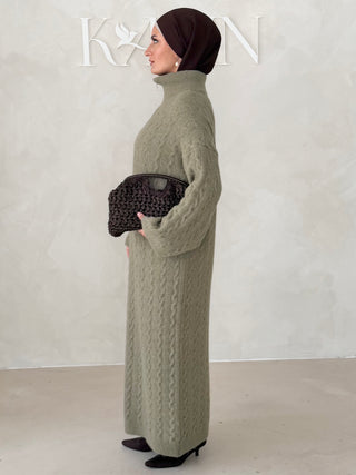Pullover Kleid mit Reisverschluss