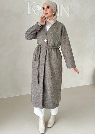 Mantel mit Bindegürtel