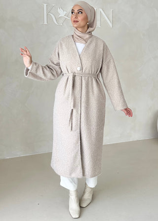 Mantel mit Bindegürtel