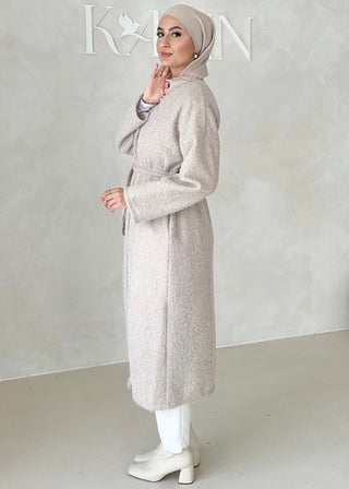 Mantel mit Bindegürtel