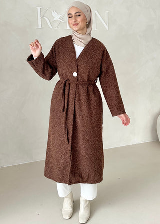 Mantel mit Bindegürtel