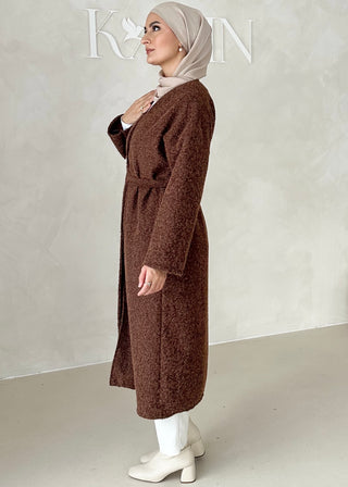 Mantel mit Bindegürtel