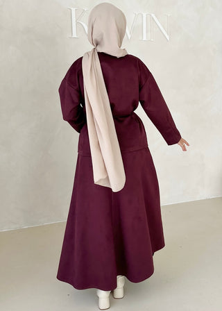 Zweiteiler in Wildlederoptik