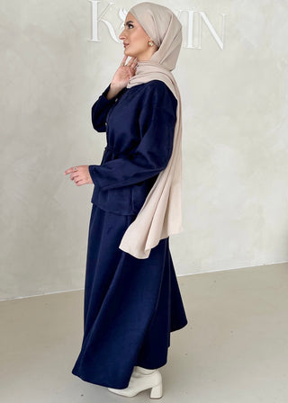 Zweiteiler in Wildlederoptik