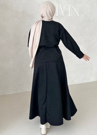 Zweiteiler in Wildlederoptik