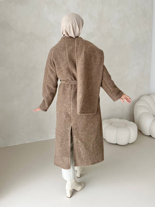 Safa Wollmix Mantel mit ingetriertem Schal