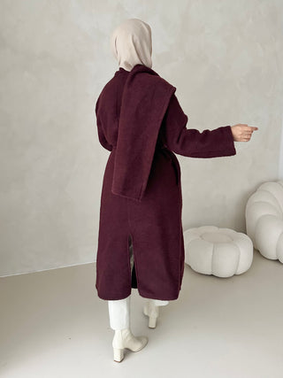 Safa Wollmix Mantel mit ingetriertem Schal