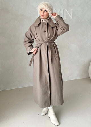 Nika Mantel mit Stehkragen