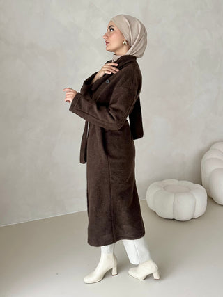 Safa Wollmix Mantel mit ingetriertem Schal