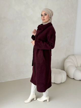 Safa Wollmix Mantel mit ingetriertem Schal