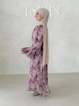 Flower Kleid mit Trompetenärmel