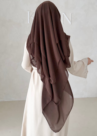Dreilagiger Chiffon Khimar