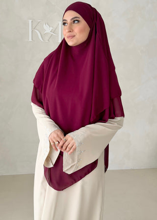 Dreilagiger Chiffon Khimar