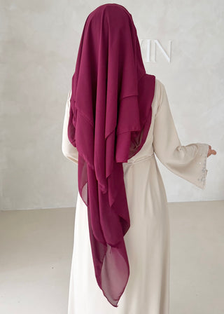 Dreilagiger Chiffon Khimar