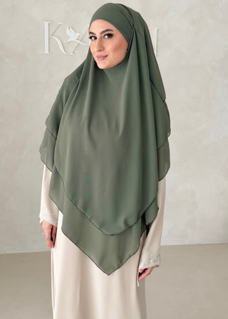 Dreilagiger Chiffon Khimar