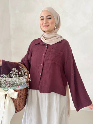 Musselin SHORT Hemd