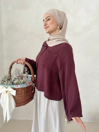 Musselin SHORT Hemd