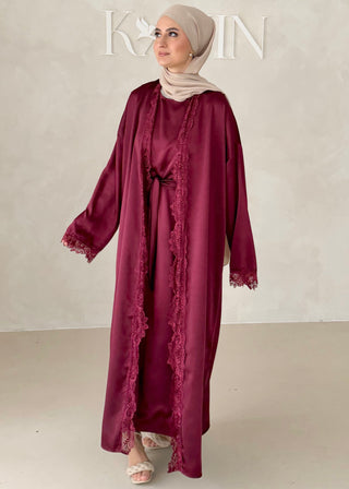 Rosé Abaya-Zweiteiler