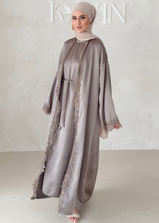 Rosé Abaya-Zweiteiler