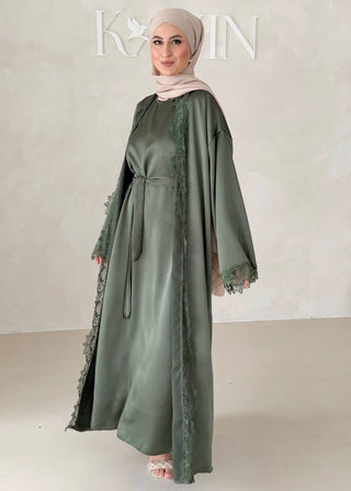 Rosé Abaya-Zweiteiler