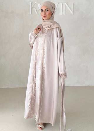 Rosé Abaya-Zweiteiler