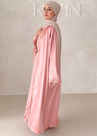 Rosé Abaya-Zweiteiler