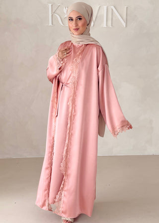 Rosé Abaya-Zweiteiler
