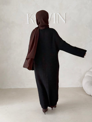 Maxi Strickkleid mit Knöpfen