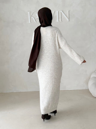 Maxi Strickkleid mit Knöpfen