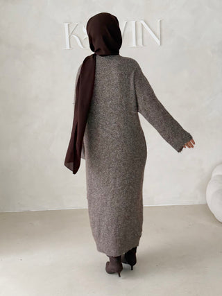 Maxi Strickkleid mit Knöpfen