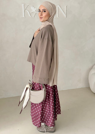 Langer Rock mit Punkten