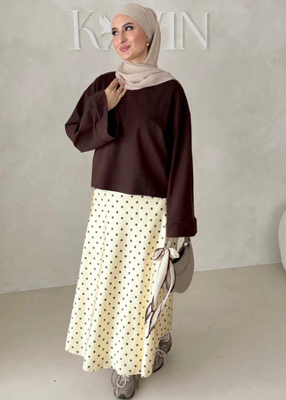 Langer Rock mit Punkten