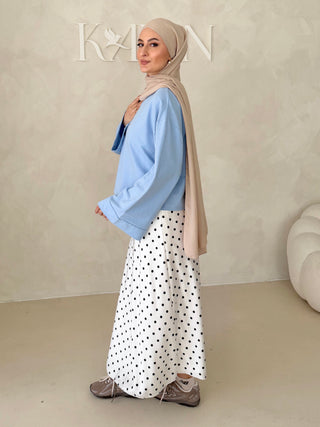 Langer Rock mit Punkten