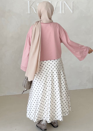 Langer Rock mit Punkten