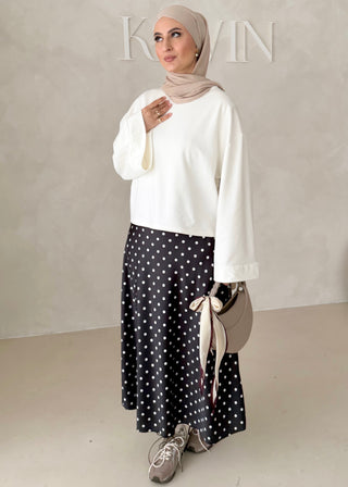 Langer Rock mit Punkten