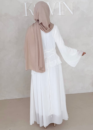 Chiffon Kleid mit Volant Details