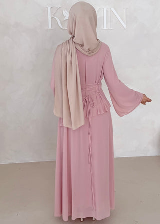 Chiffon Kleid mit Volant Details