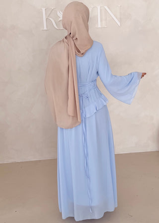 Chiffon Kleid mit Volant Details