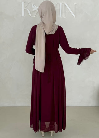 Chiffon Kleid mit Ärmel Details