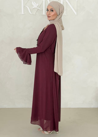 Chiffon Kleid mit Ärmel Details