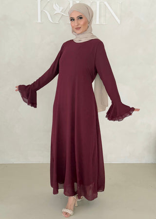 Chiffon Kleid mit Ärmel Details