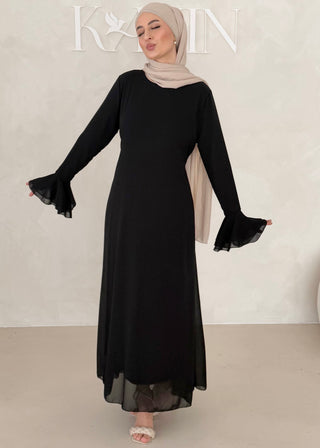 Chiffon Kleid mit Ärmel Details