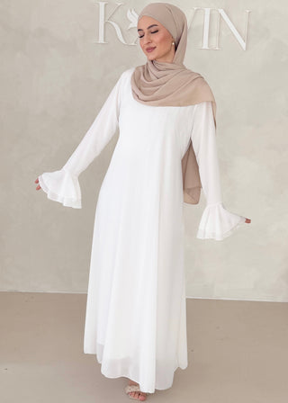 Chiffon Kleid mit Ärmel Details