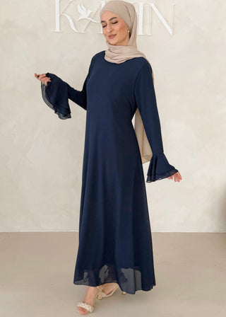 Chiffon Kleid mit Ärmel Details