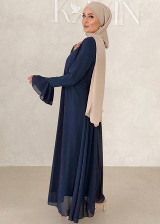 Chiffon Kleid mit Ärmel Details